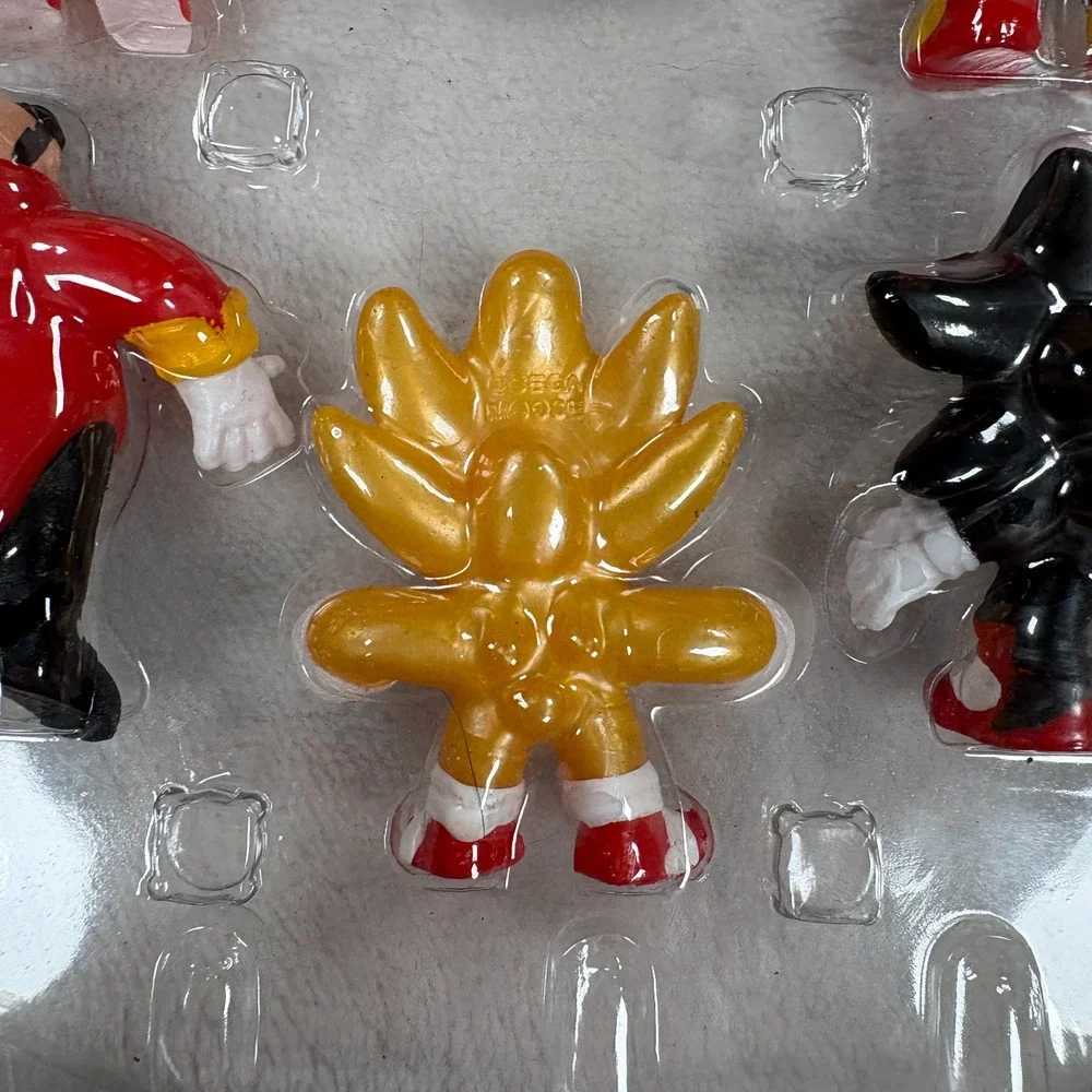 Sonic The Hedgehog Christmas Ornament Figure Lot Of 6 Plastic Clamshell